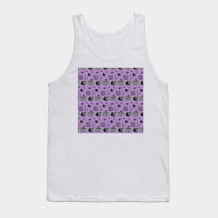 Purple Halloween pattern Tank Top